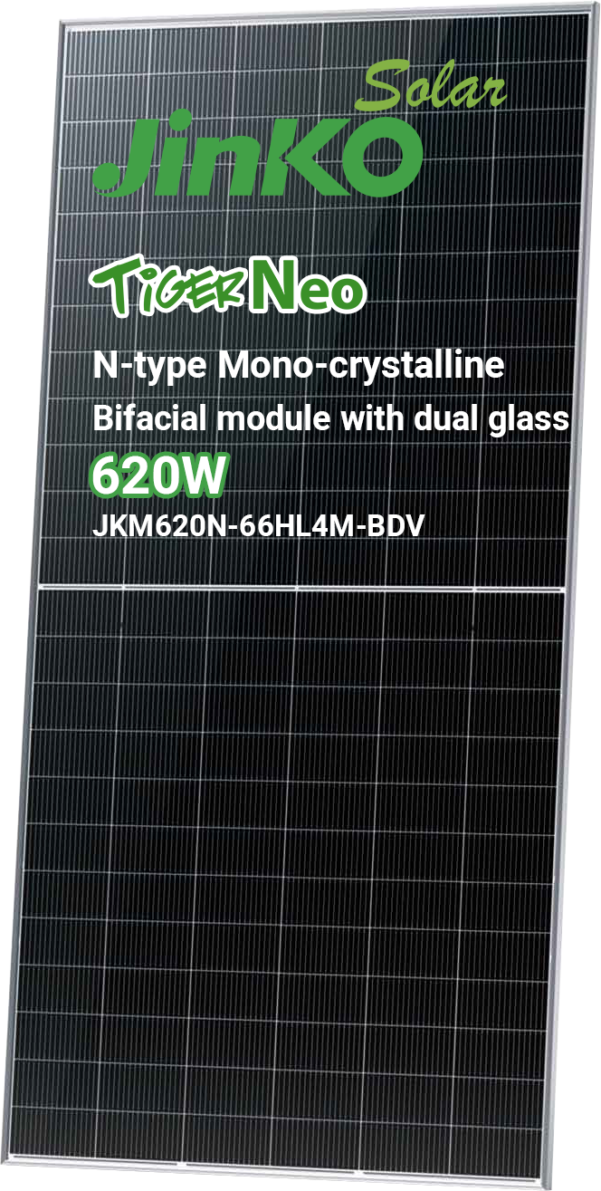 jinko solar panel 620w bifacial