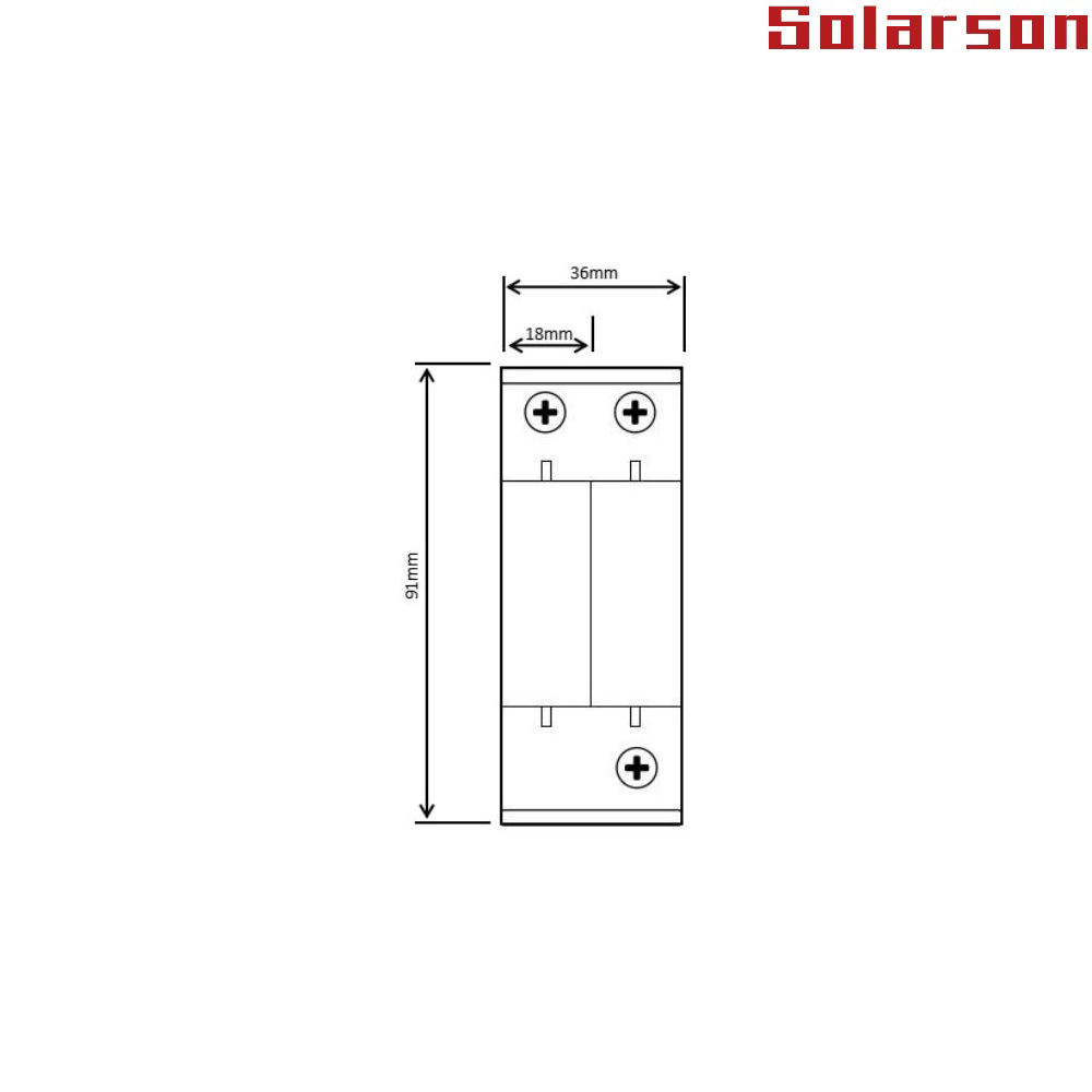 ابعاد ارستر دوپل 275 ولت solarson